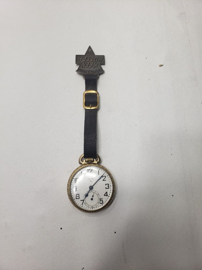 Antique Elgin Grade 616 17j 6 Adj Trench Wrist Watch C.1909 10k Gold Filled